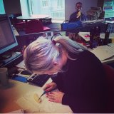 Me mid banana prep. Meanwhile, in the background a certain someone had to be a hero about it. Not everyone is comfortable throwing themselves into it, ok.